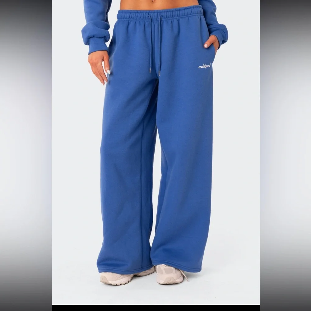 Edikted Brenna Low Rise Wide Sweatpants XS New - Picture 2 of 9